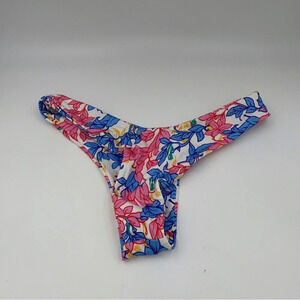 AYRA Swim high cut cheeky thong floral bikini bottom 12924